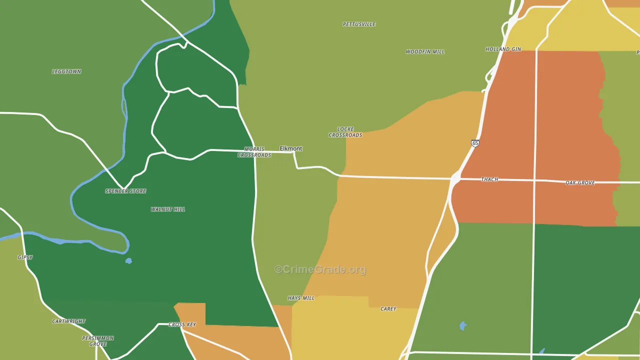 35620, AL Map of Drug-Related Crime Rates