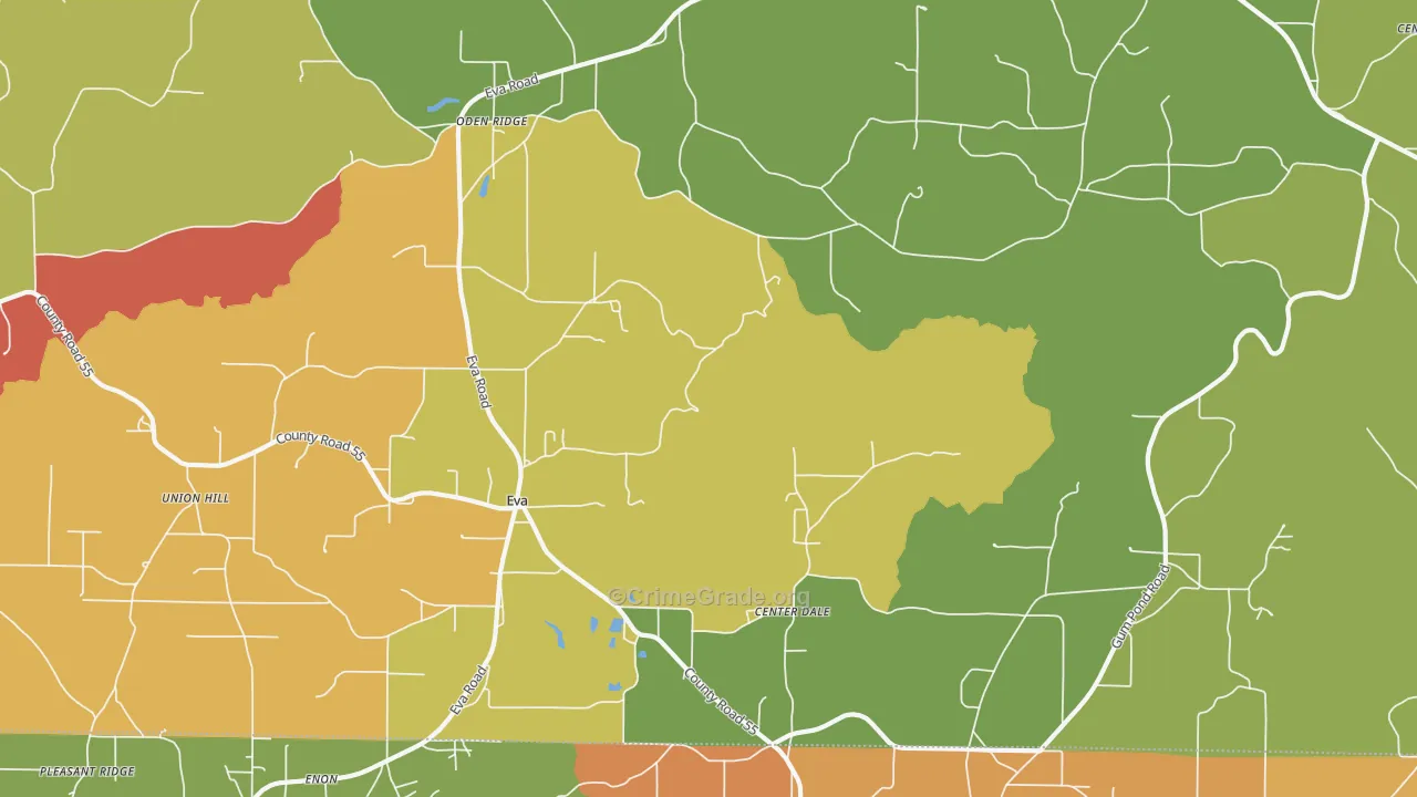 35621, AL Map of Drug-Related Crime Rates