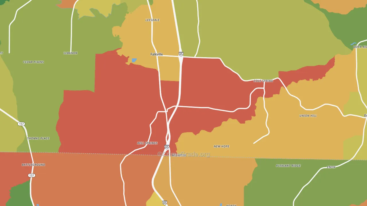 35622, AL Map of Drug-Related Crime Rates