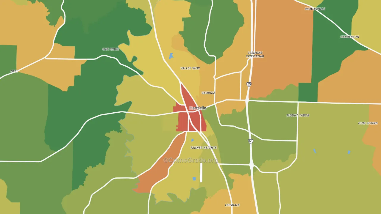 35640, AL Map of Drug-Related Crime Rates