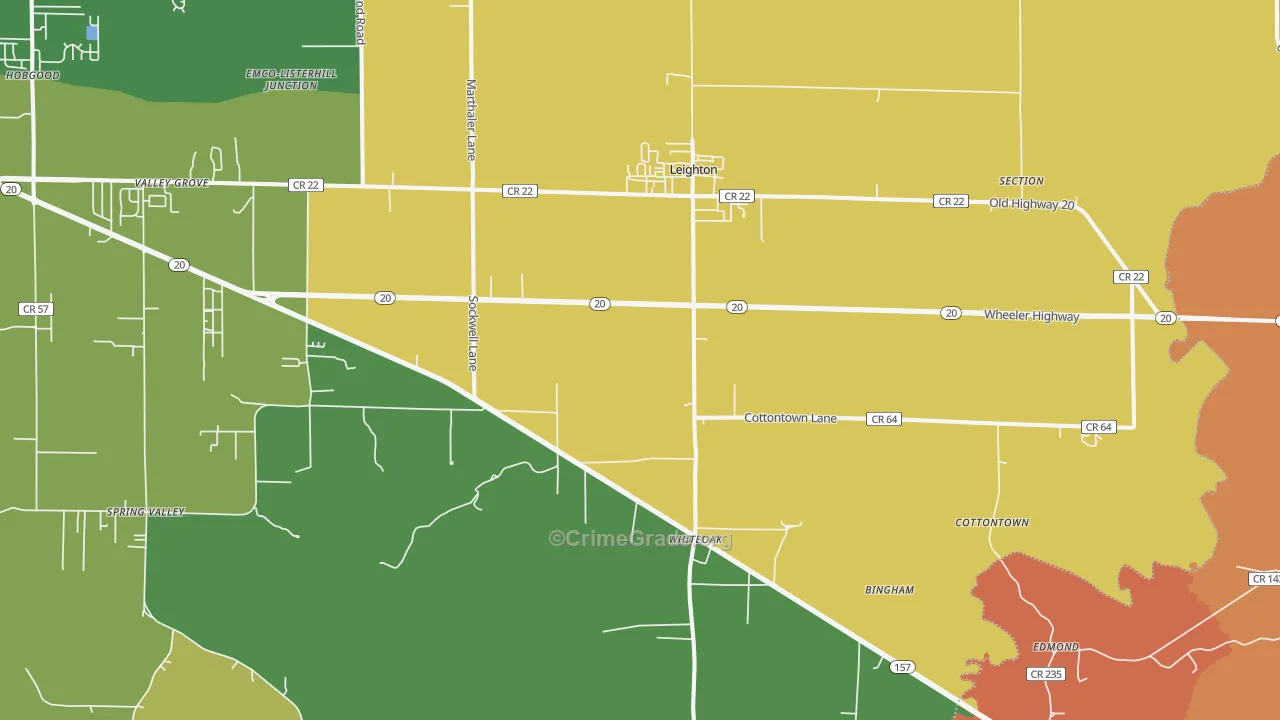 35646, AL Map of Drug-Related Crime Rates