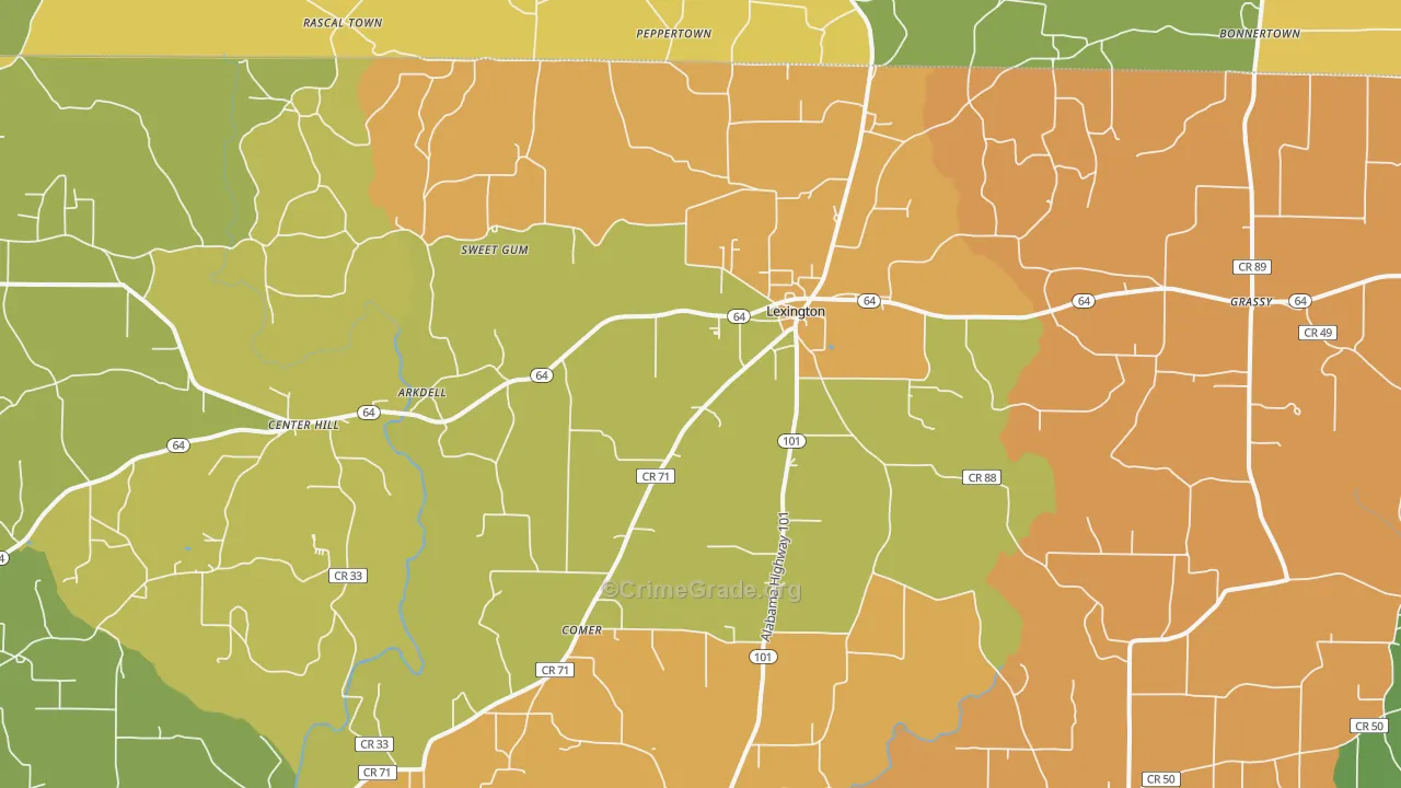 35648, AL Map of Drug-Related Crime Rates