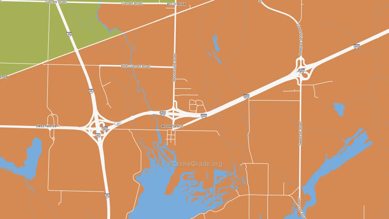 35649, AL Map of Drug-Related Crime Rates