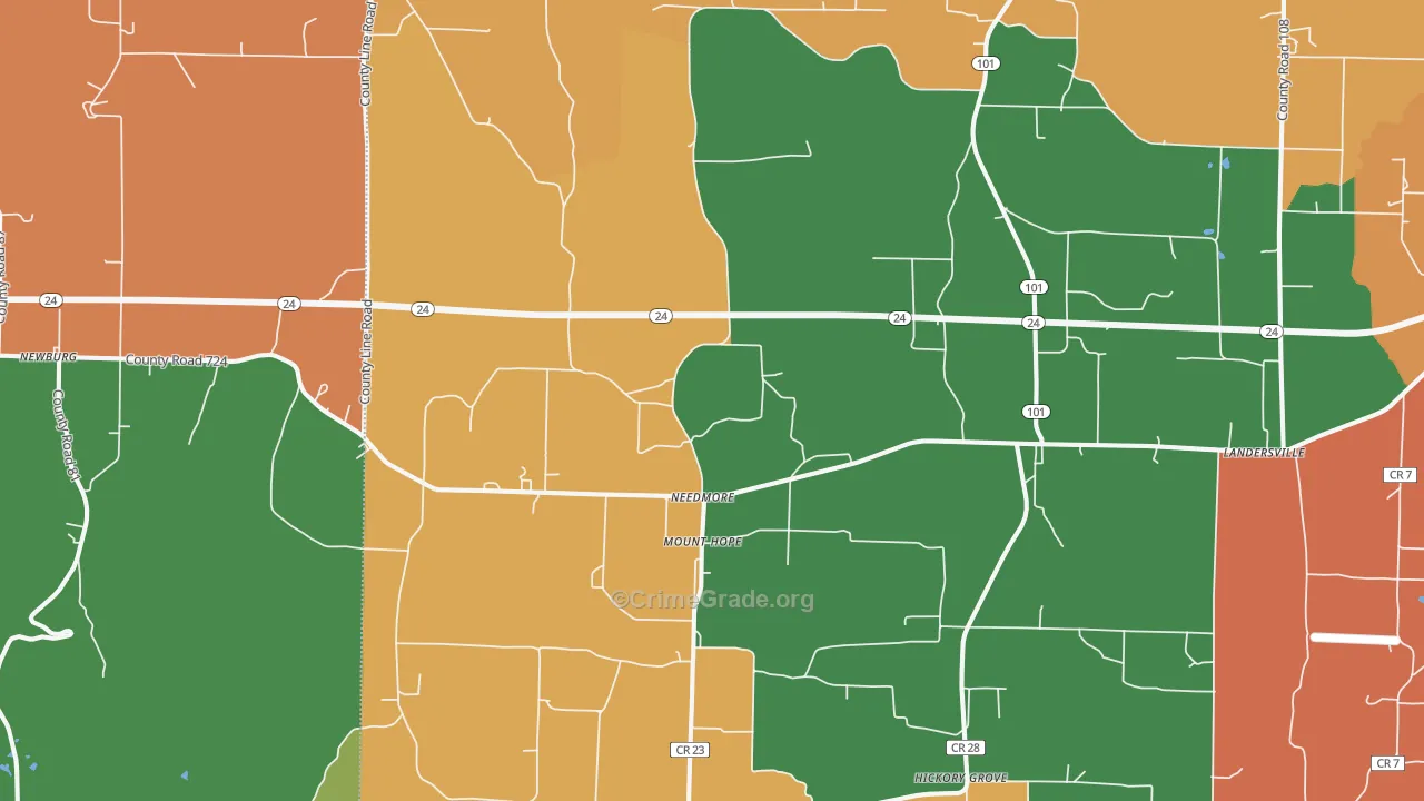 35651, AL Map of Drug-Related Crime Rates