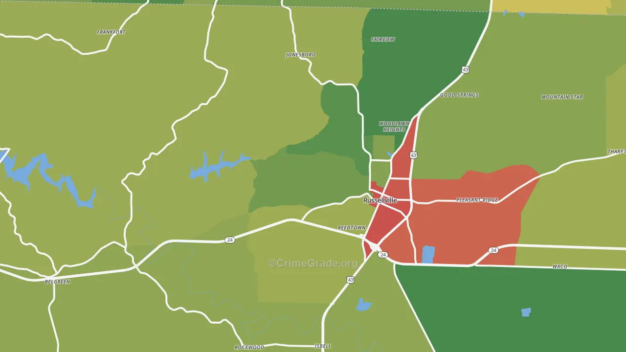 35653, AL Map of Drug-Related Crime Rates