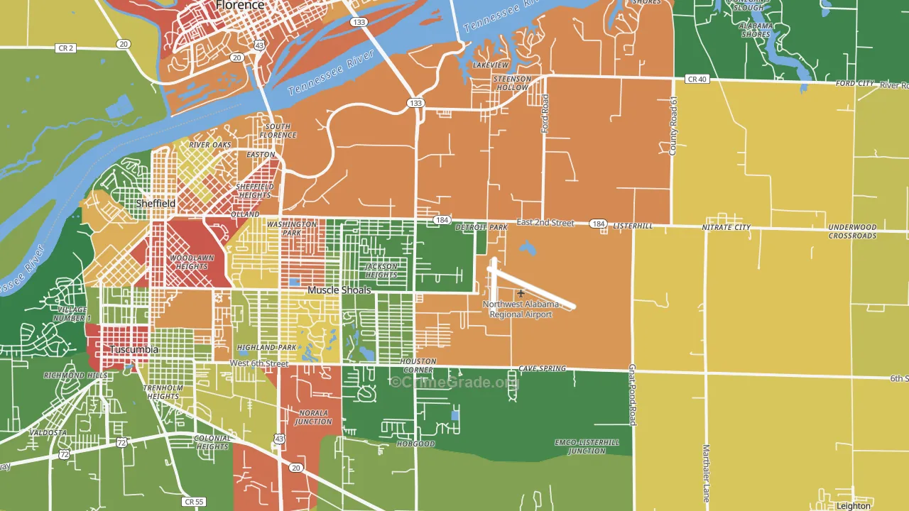35661, AL Map of Drug-Related Crime Rates