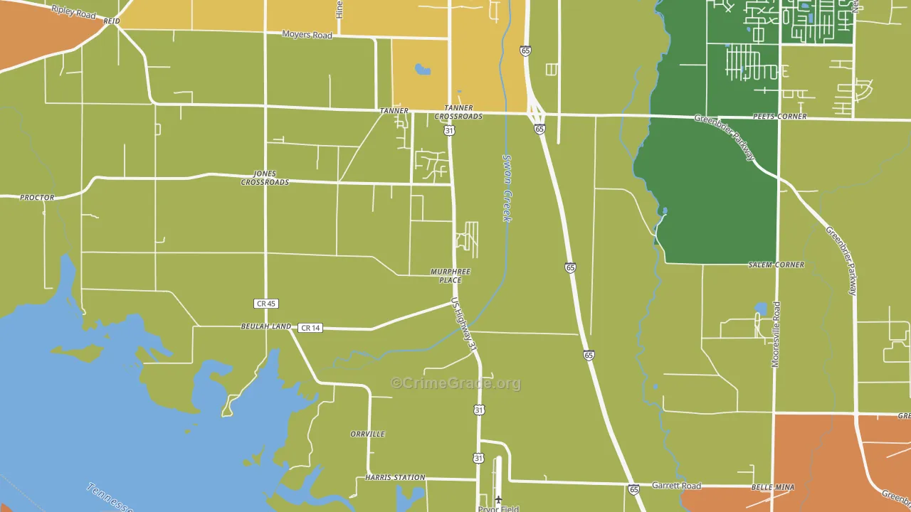 35671, AL Map of Drug-Related Crime Rates