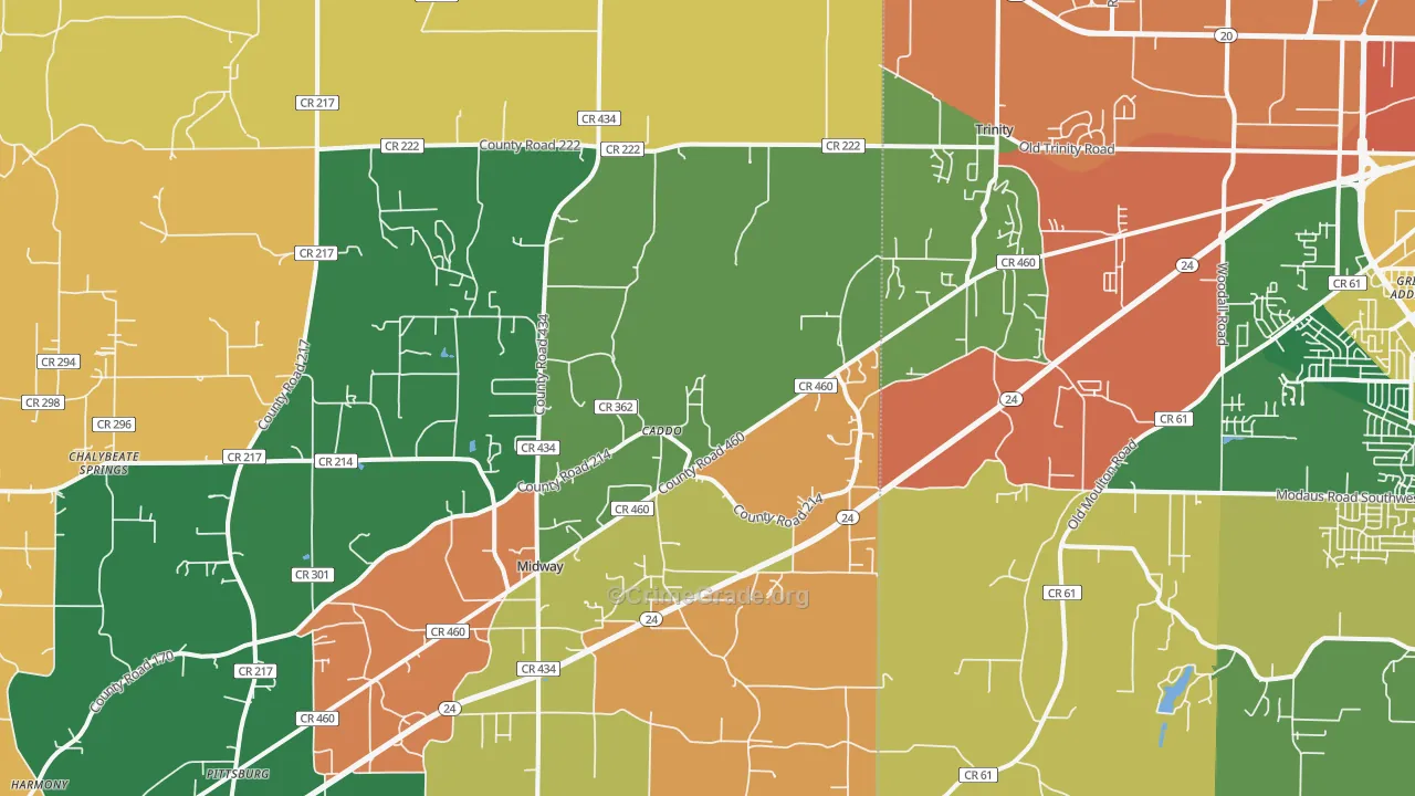 35673, AL Map of Drug-Related Crime Rates