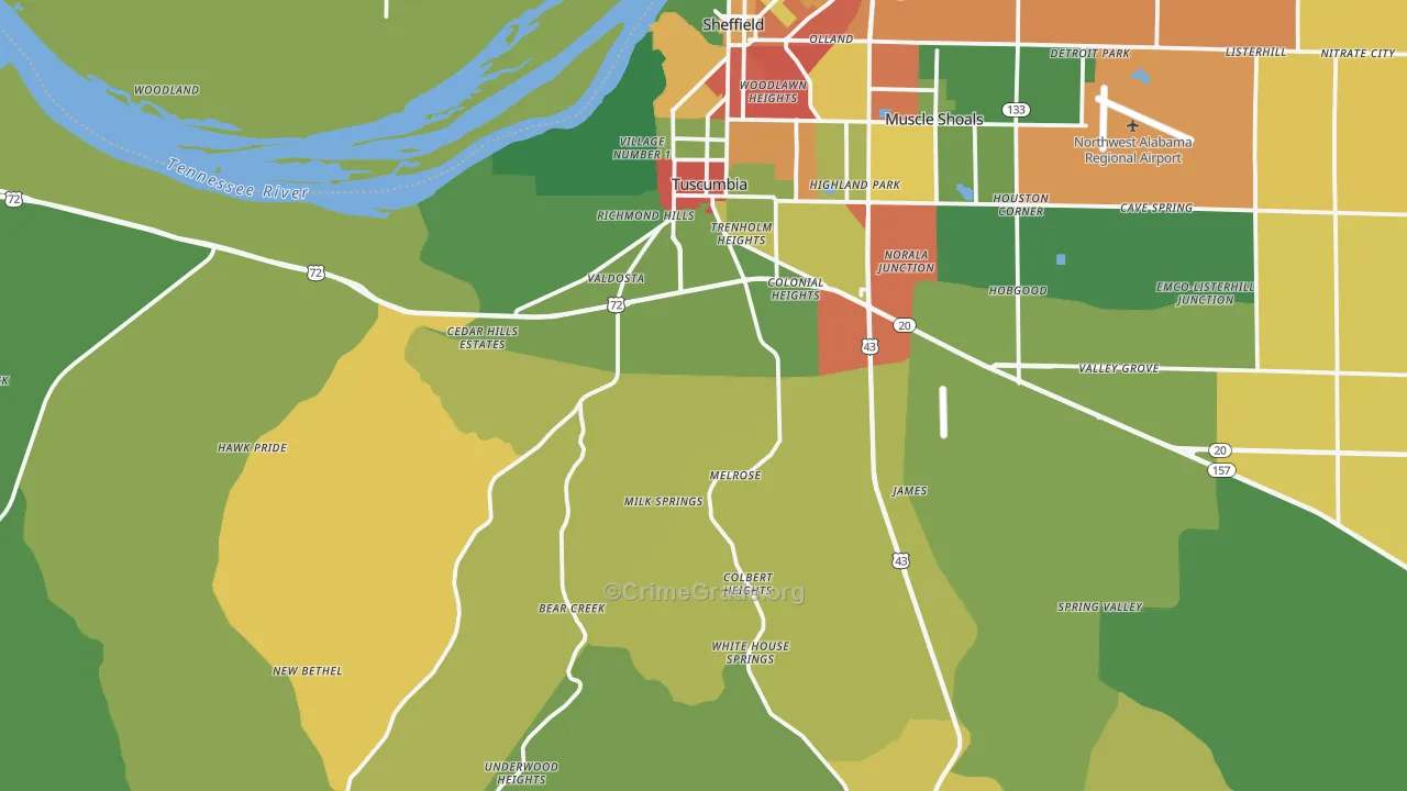 35674, AL Map of Drug-Related Crime Rates
