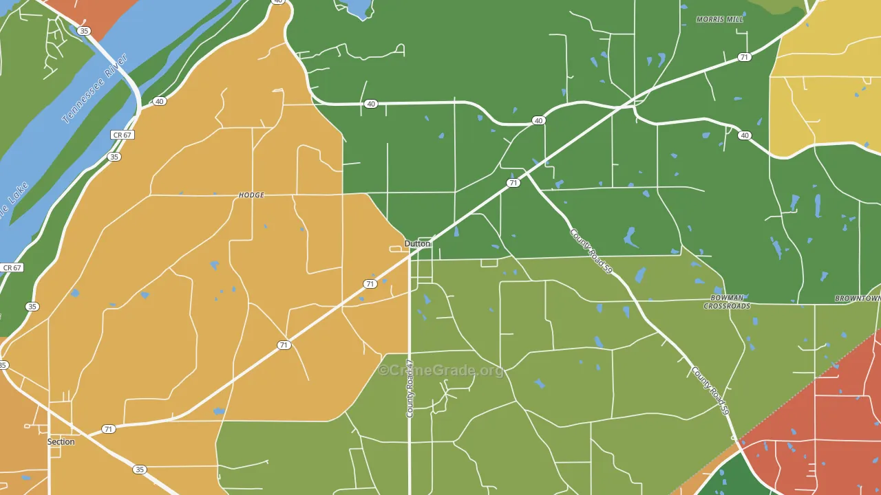 35744, AL Map of Drug-Related Crime Rates