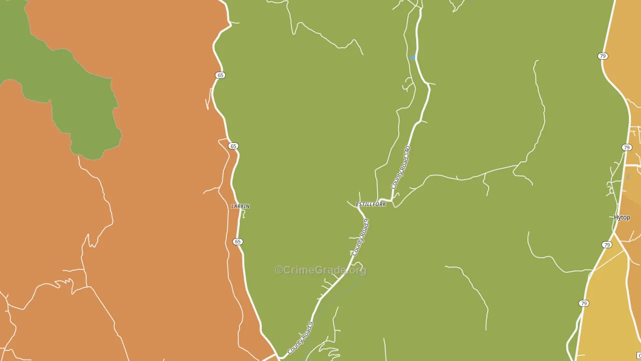 35745, AL Map of Drug-Related Crime Rates