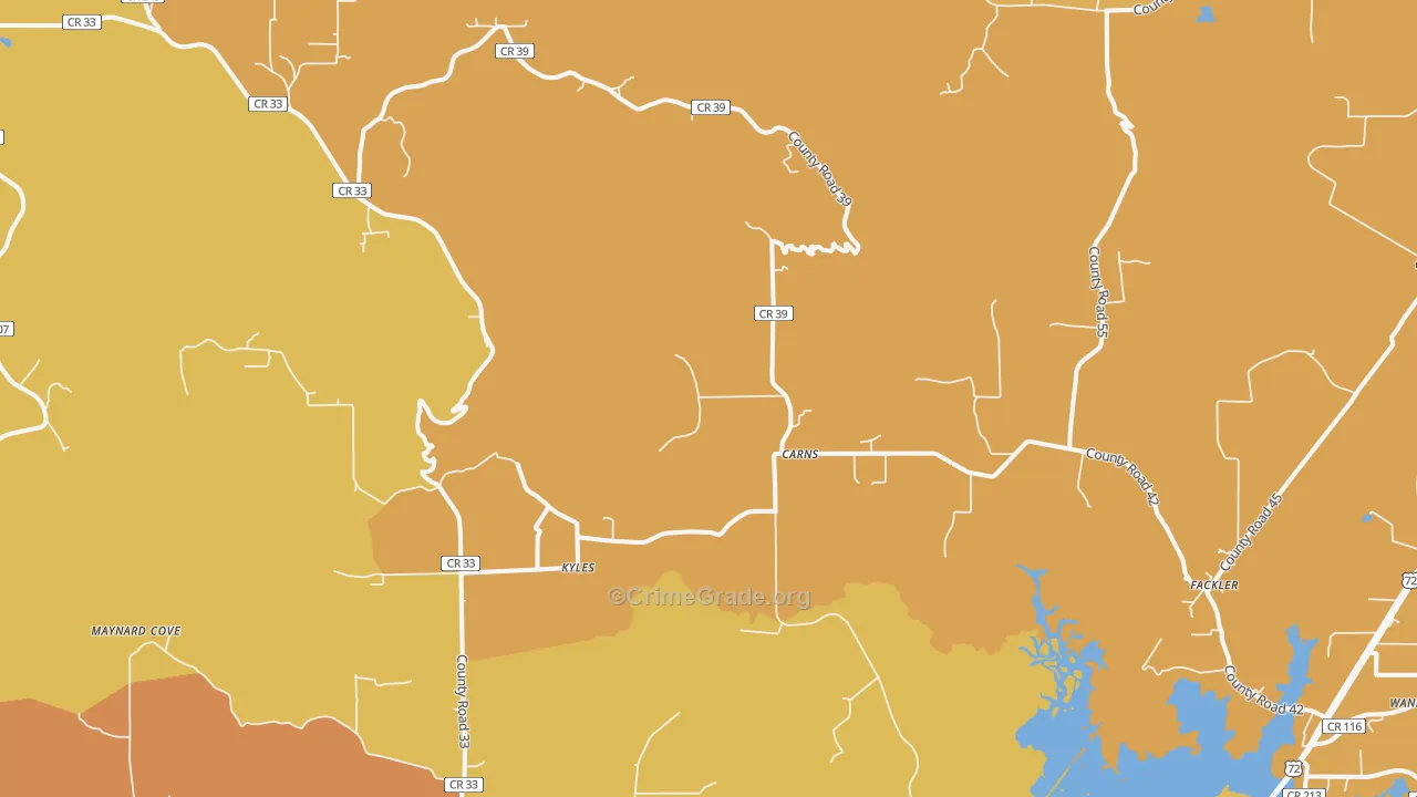 35746, AL Map of Drug-Related Crime Rates