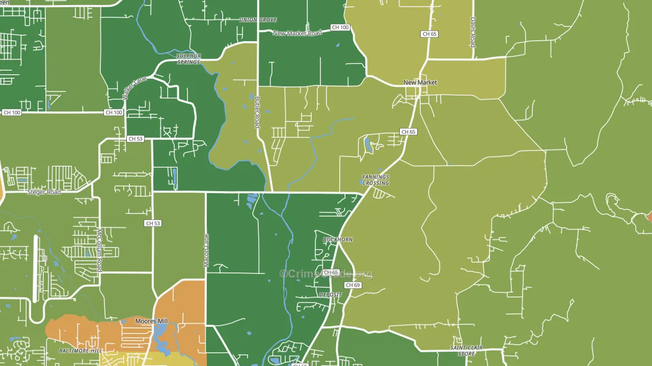 35761, AL Map of Drug-Related Crime Rates