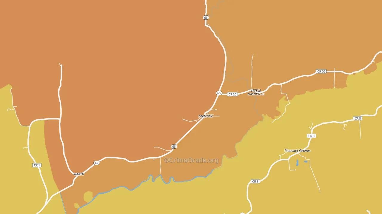 35774, AL Map of Drug-Related Crime Rates
