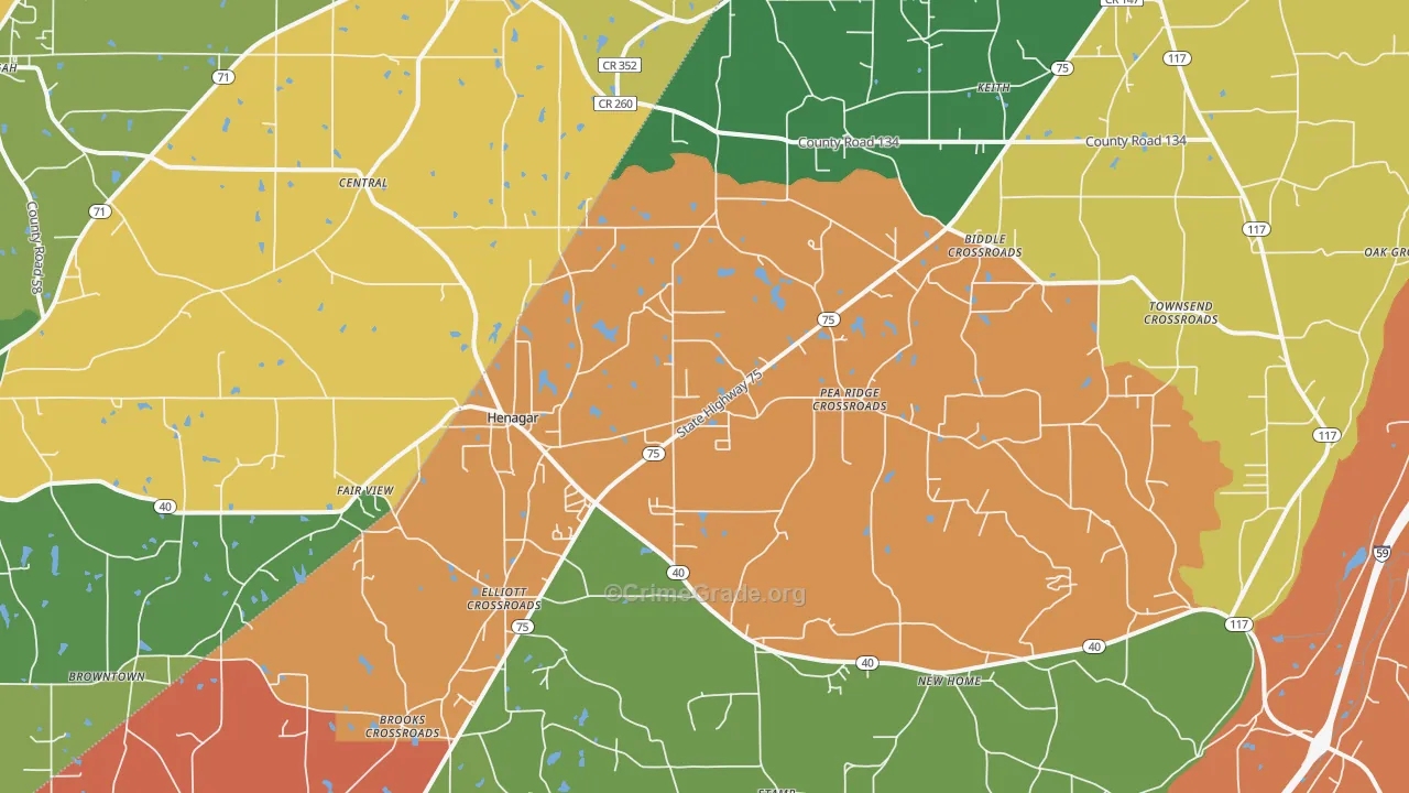 35978, AL Map of Drug-Related Crime Rates