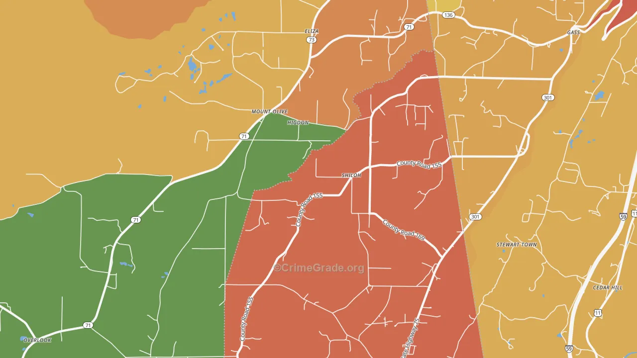 35979, AL Map of Drug-Related Crime Rates