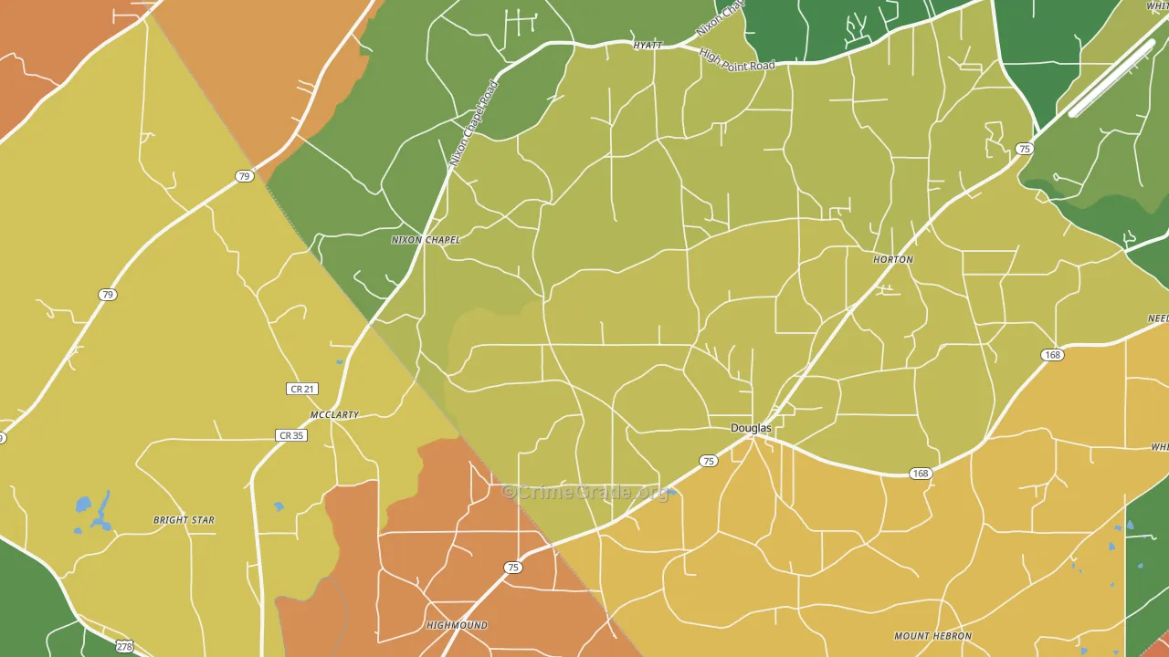 35980, AL Map of Drug-Related Crime Rates