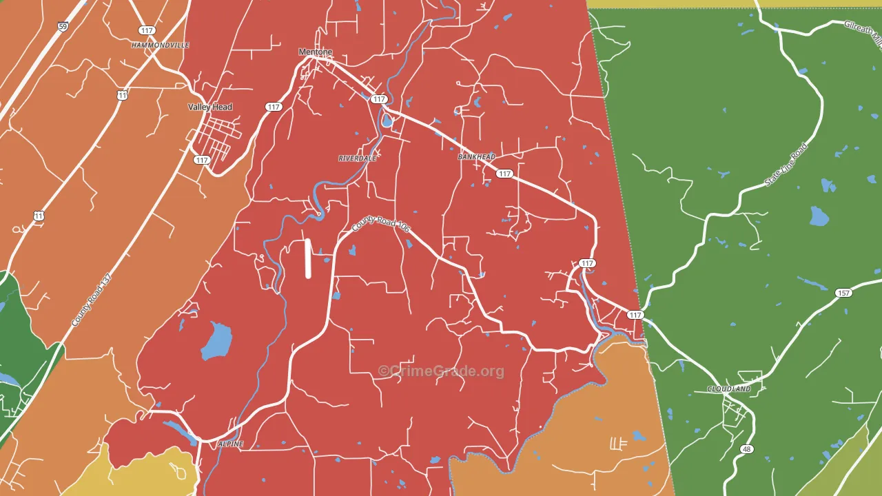 35984, AL Map of Drug-Related Crime Rates