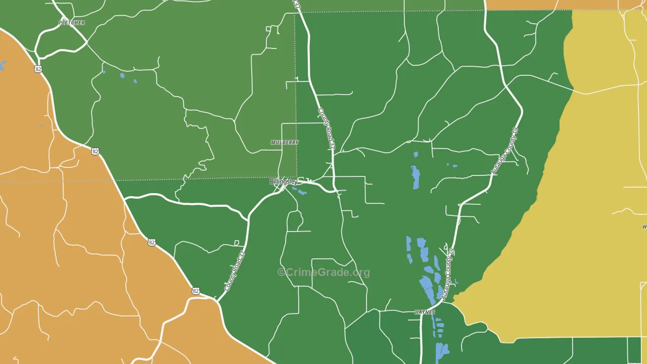 36006, AL Map of Drug-Related Crime Rates