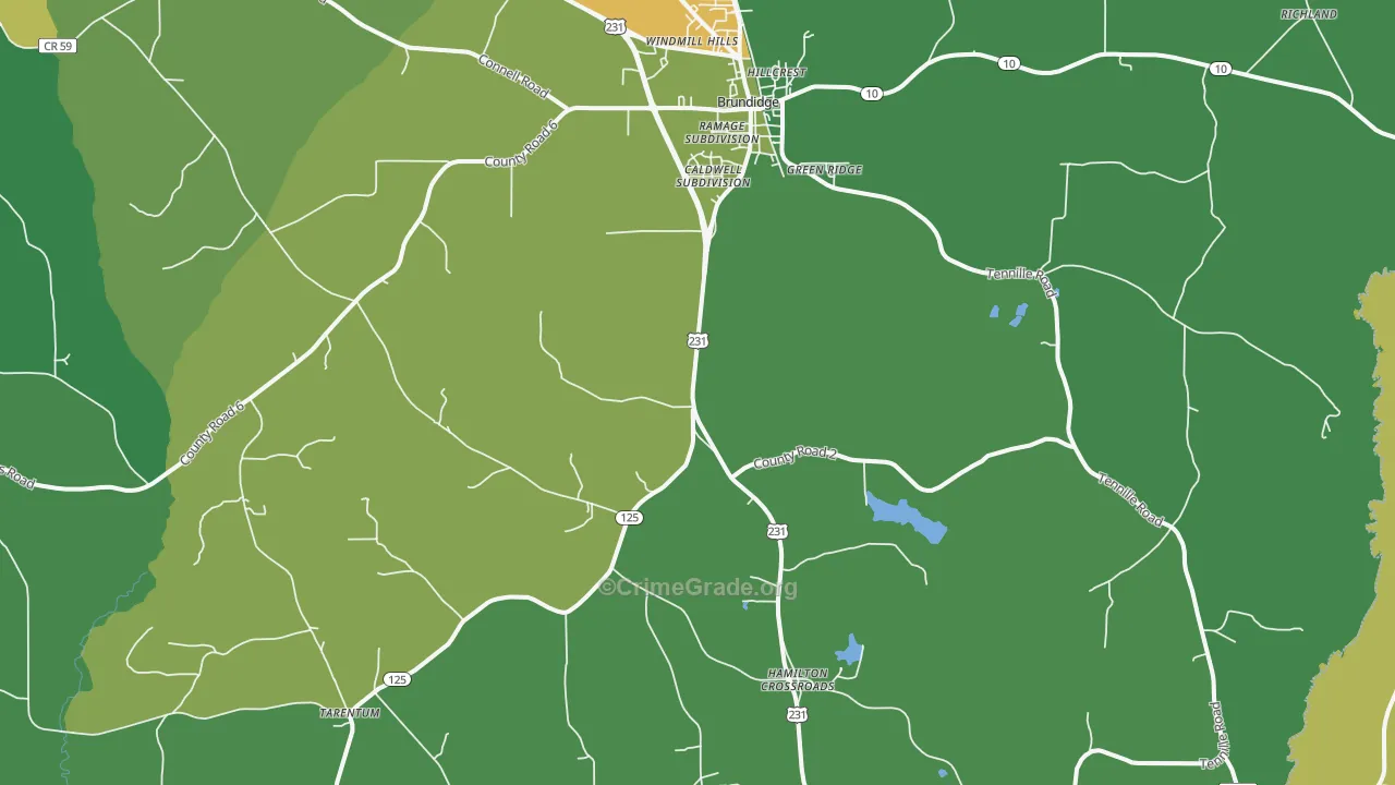 36010, AL Map of Drug-Related Crime Rates