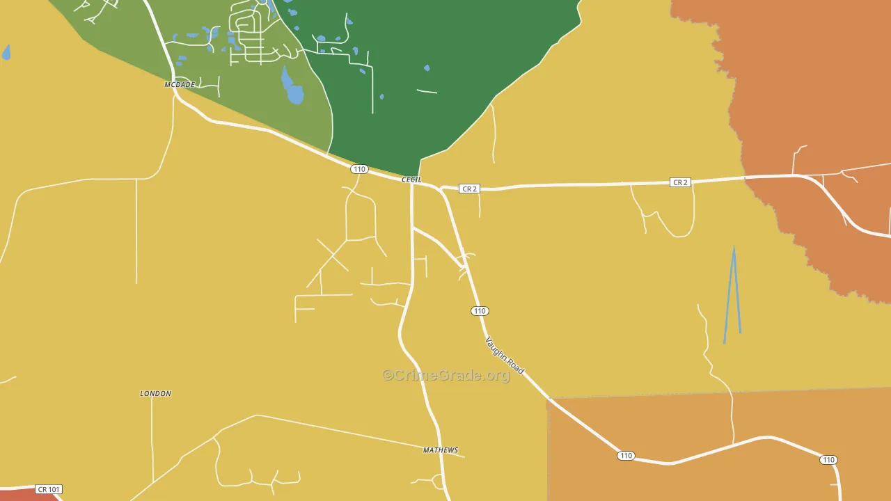 36013, AL Map of Drug-Related Crime Rates