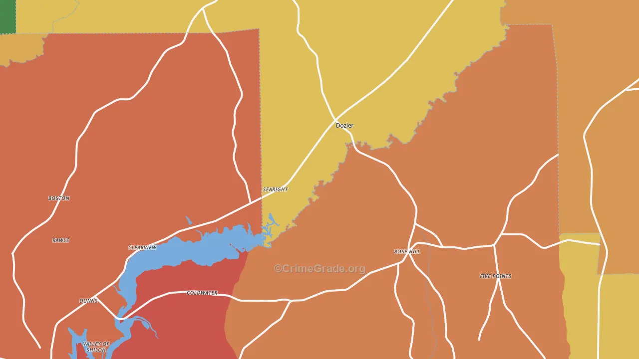 36028, AL Map of Drug-Related Crime Rates
