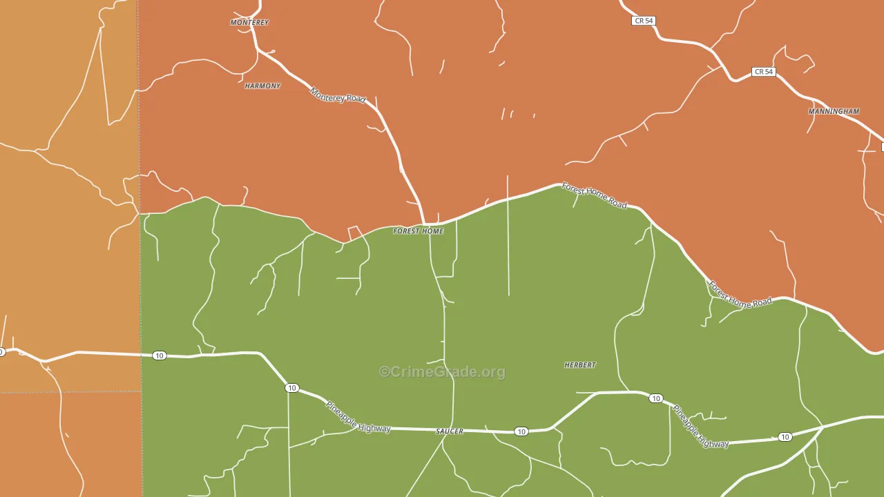 36030, AL Map of Drug-Related Crime Rates