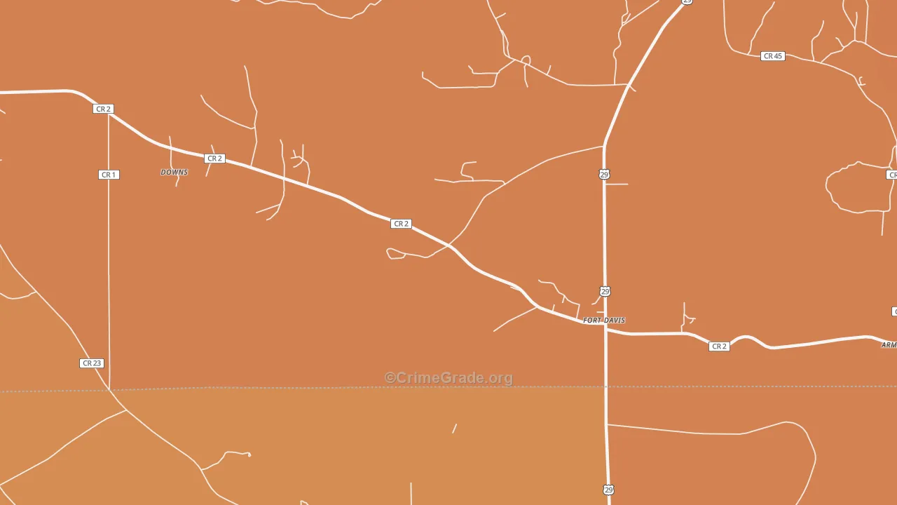 36031, AL Map of Drug-Related Crime Rates
