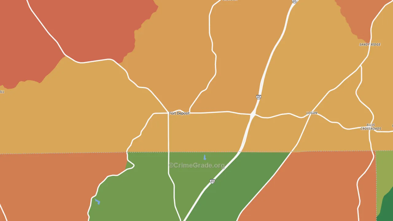 36032, AL Map of Drug-Related Crime Rates