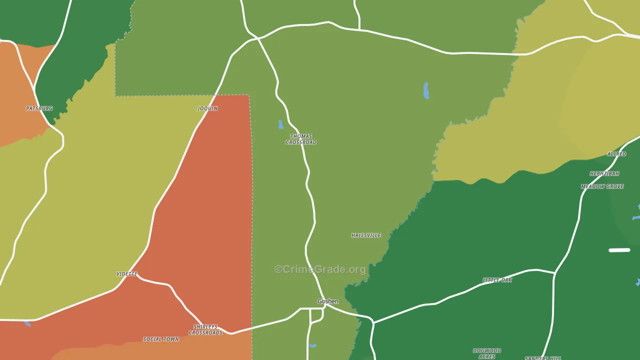 36035, AL Map of Drug-Related Crime Rates
