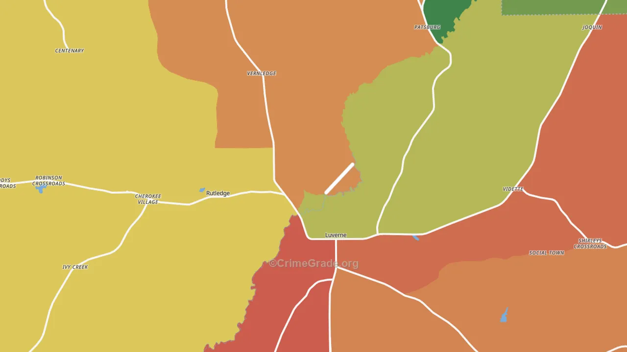 36049, AL Map of Drug-Related Crime Rates