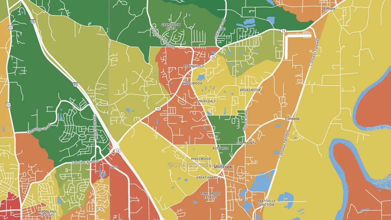 36054, AL Map of Drug-Related Crime Rates