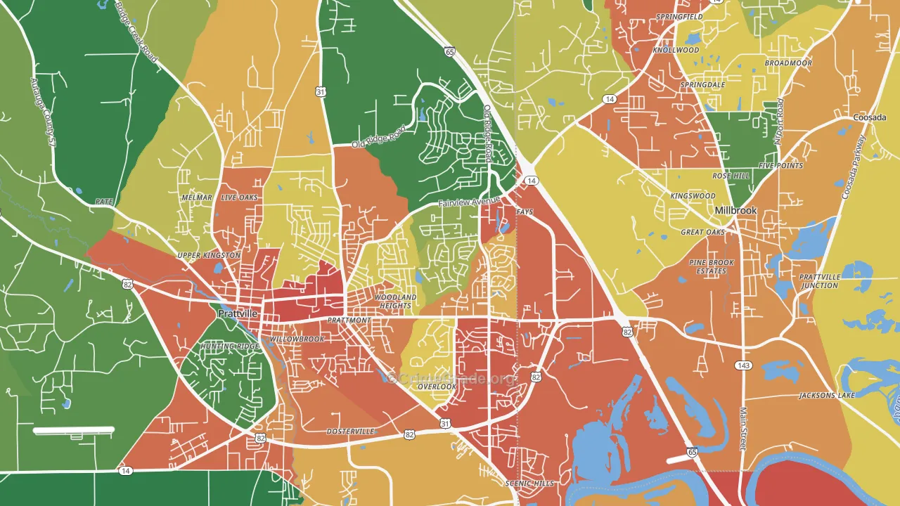 36066, AL Map of Drug-Related Crime Rates