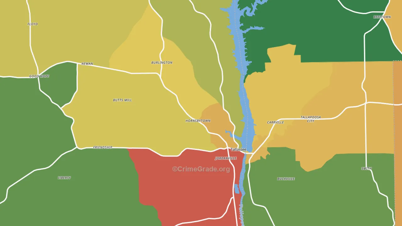 36078, AL Map of Drug-Related Crime Rates
