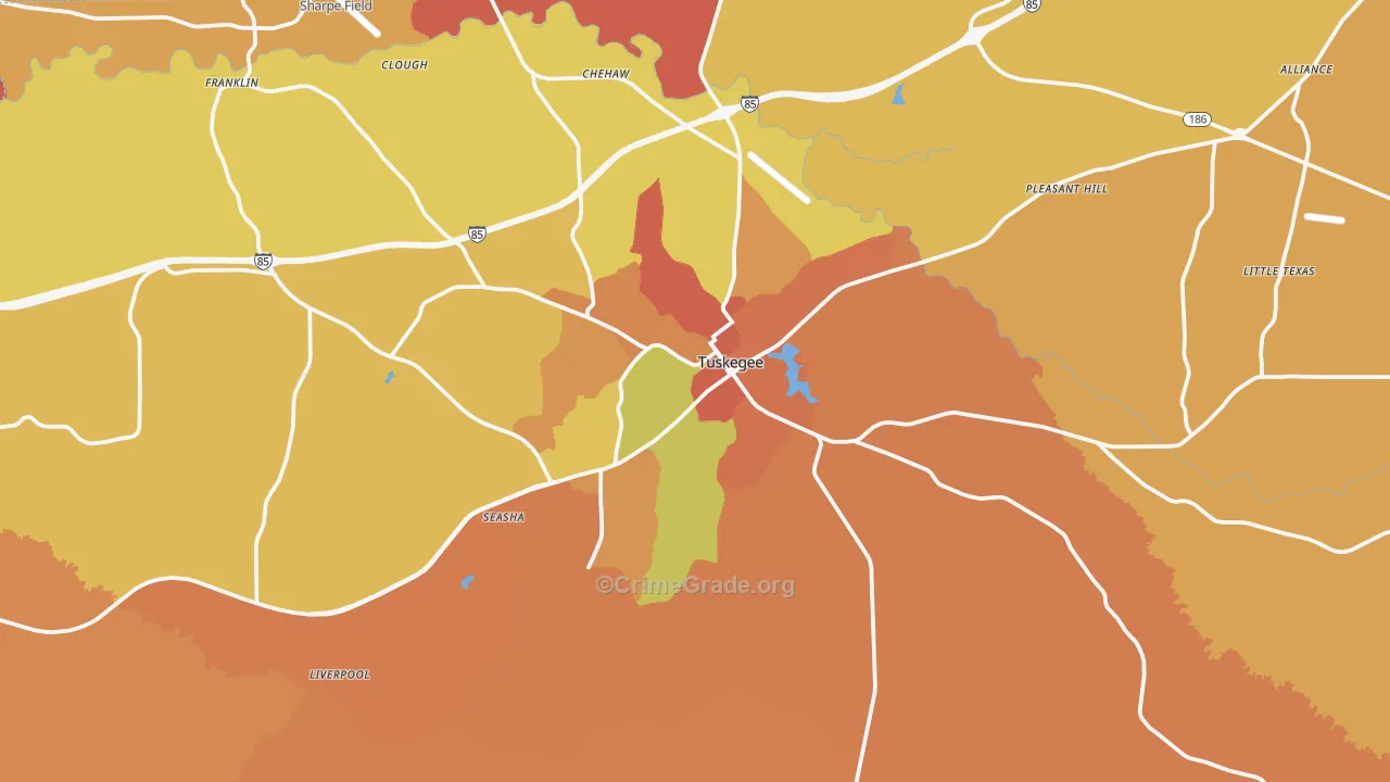 36083, AL Map of Drug-Related Crime Rates