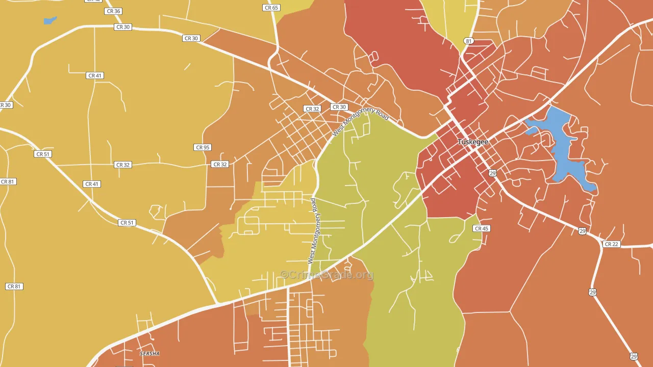 36088, AL Map of Drug-Related Crime Rates