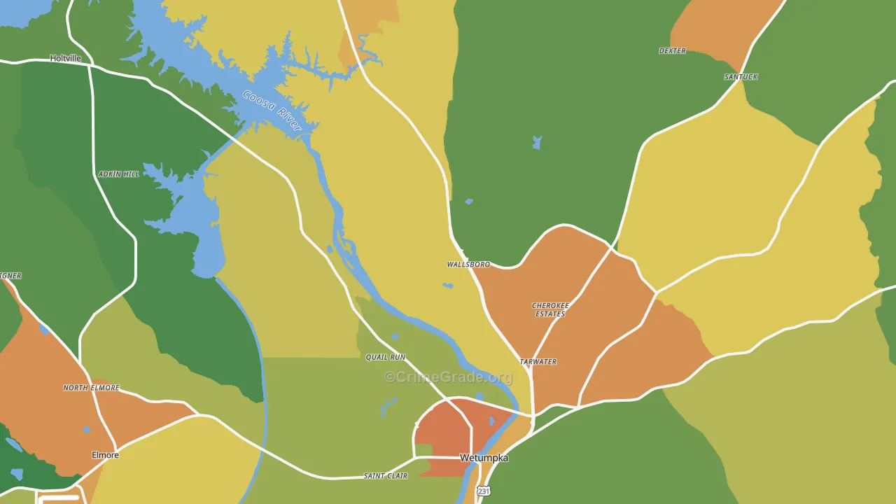 36092, AL Map of Drug-Related Crime Rates