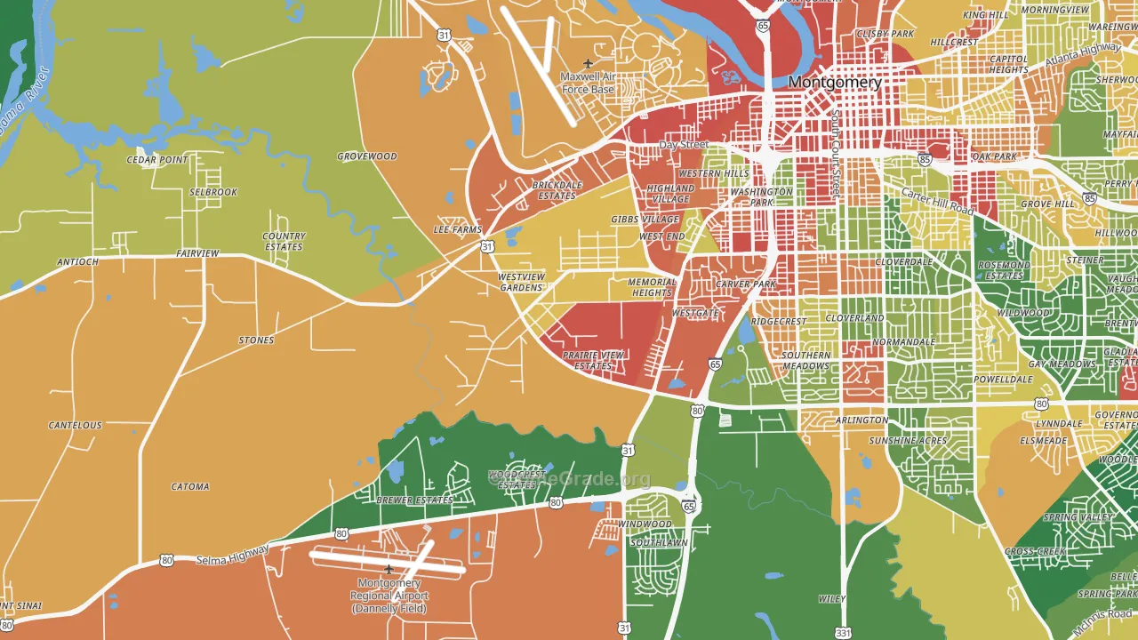 36108, AL Map of Drug-Related Crime Rates