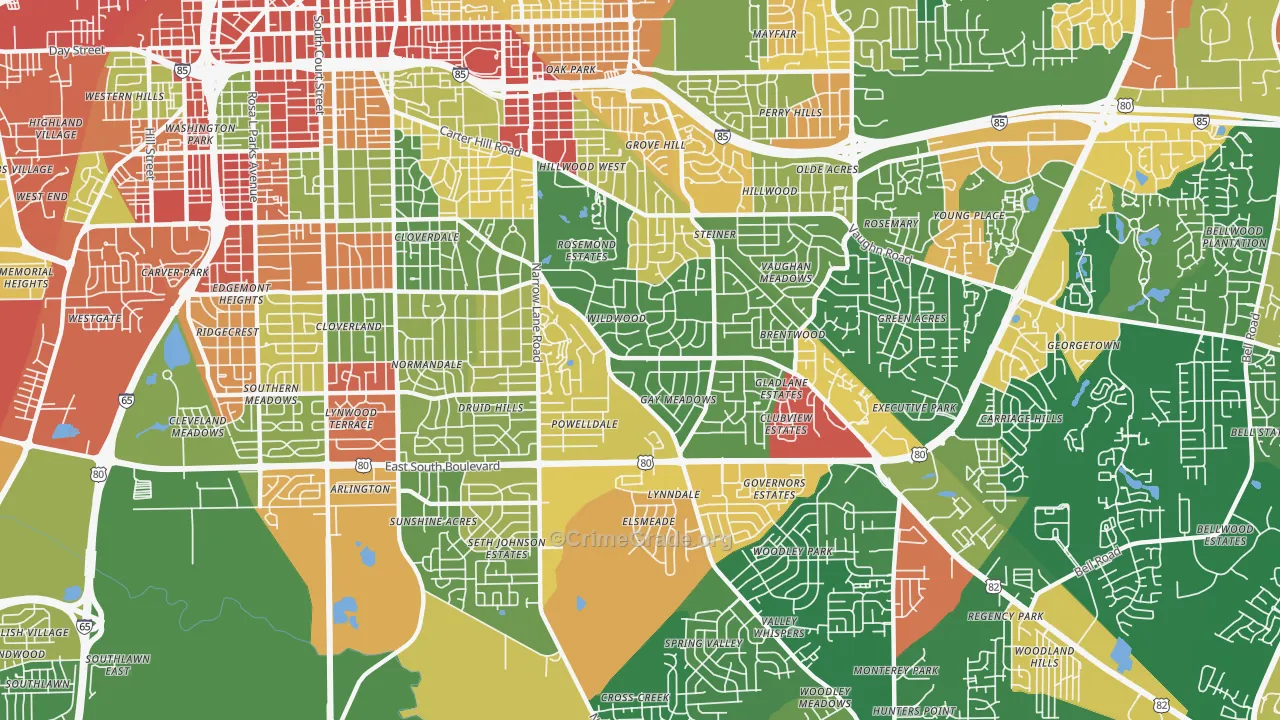 36111, AL Map of Drug-Related Crime Rates
