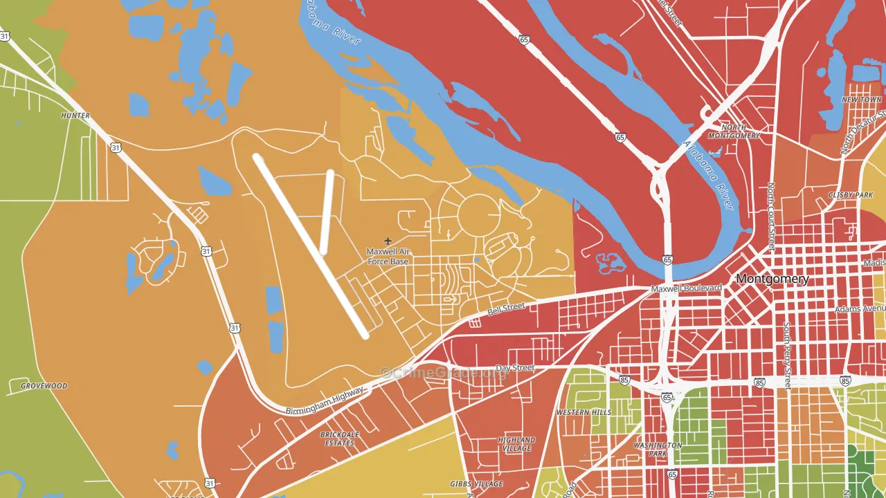 36112, AL Map of Drug-Related Crime Rates