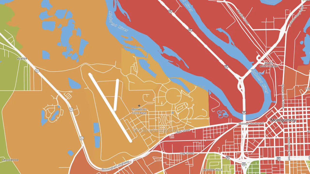 36113, AL Map of Drug-Related Crime Rates