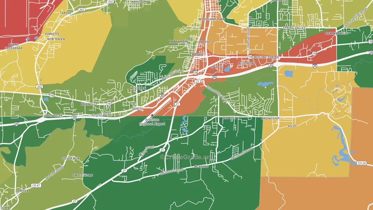 36203, AL Map of Drug-Related Crime Rates