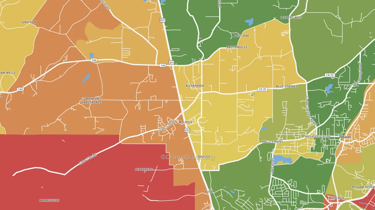 36250, AL Map of Drug-Related Crime Rates
