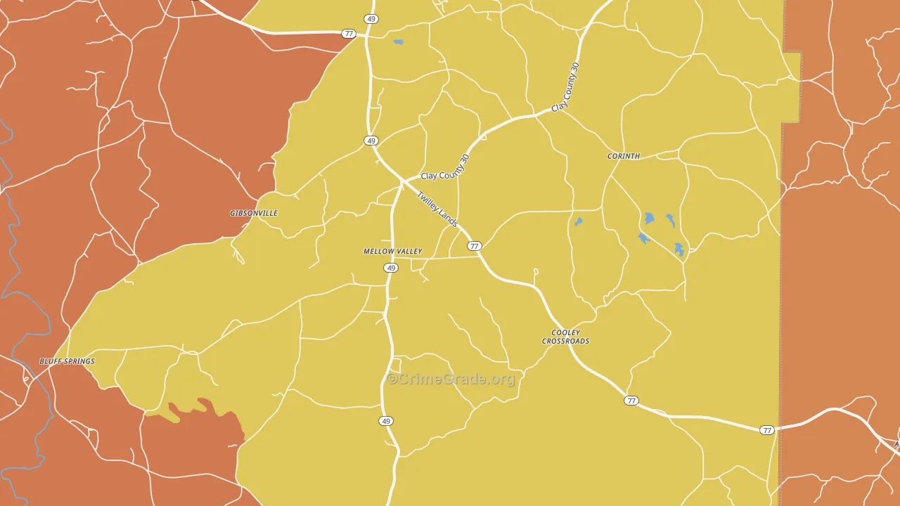 36255, AL Map of Drug-Related Crime Rates