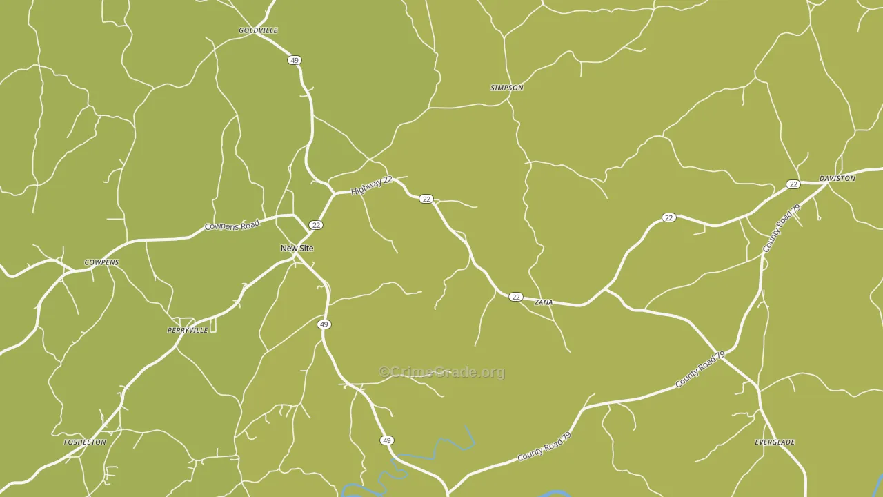 36256, AL Map of Drug-Related Crime Rates
