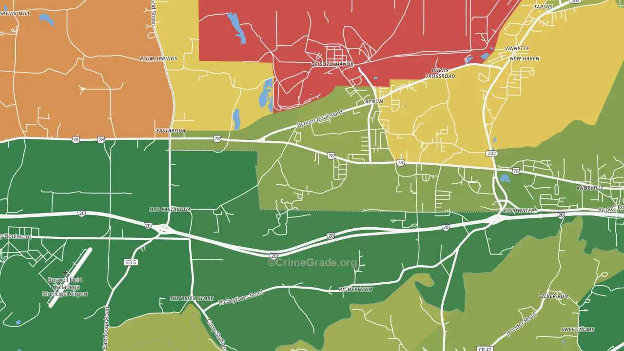36260, AL Map of Drug-Related Crime Rates