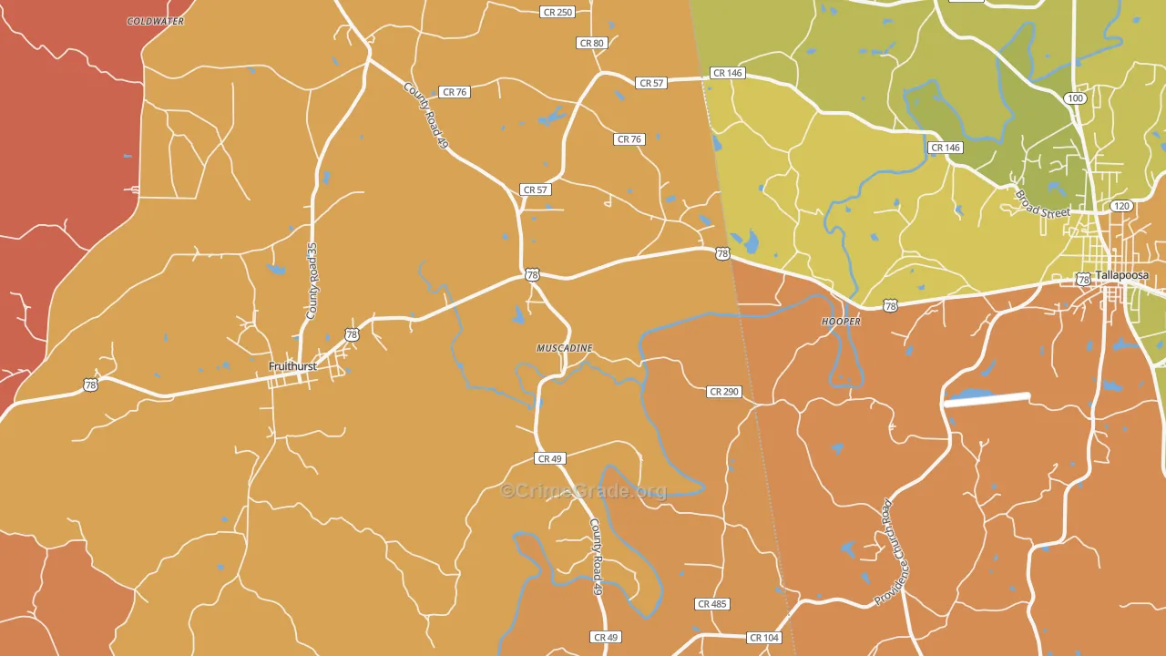 36269, AL Map of Drug-Related Crime Rates