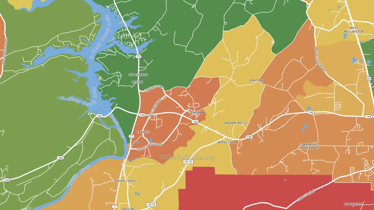 36271, AL Map of Drug-Related Crime Rates