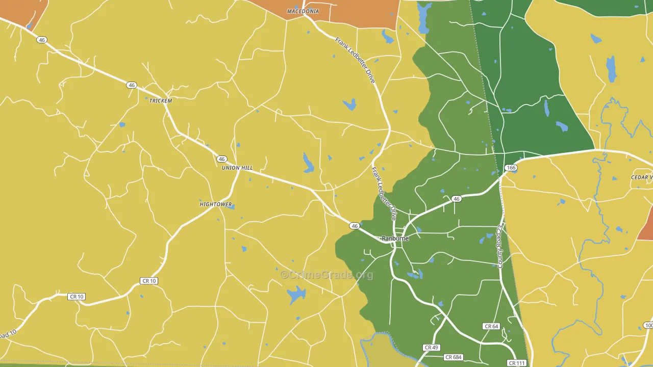 36273, AL Map of Drug-Related Crime Rates