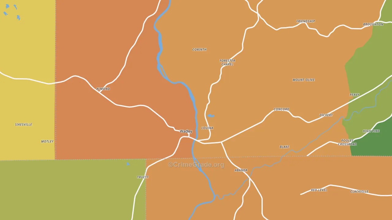 36276, AL Map of Drug-Related Crime Rates